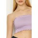 Purple Rose  Plain Shirred Bandeau