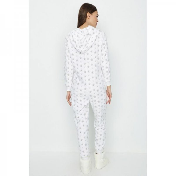 White Embossed Fleece Star Onesie