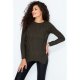 Khaki Cable Stitch Hanky Hem Jumper