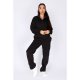 Black Funnel Neck Sweater And Straight Joggers Set