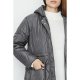 Charcoal Quilted Dip Hem Parka