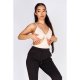 Stone Ribbed Extreme Cut Out Bodysuit