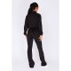 Black Zip Up Sweater And Flare Tracksuit Set