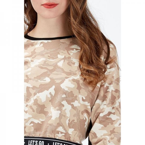 Natural Let's Go Camo Sweat