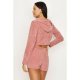 Dusty Pink Cord Hoodie & Short Set