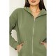 Light Khaki Extreme Oversized Zip Through Hoodie