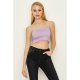 Purple Rose  Plain Shirred Bandeau